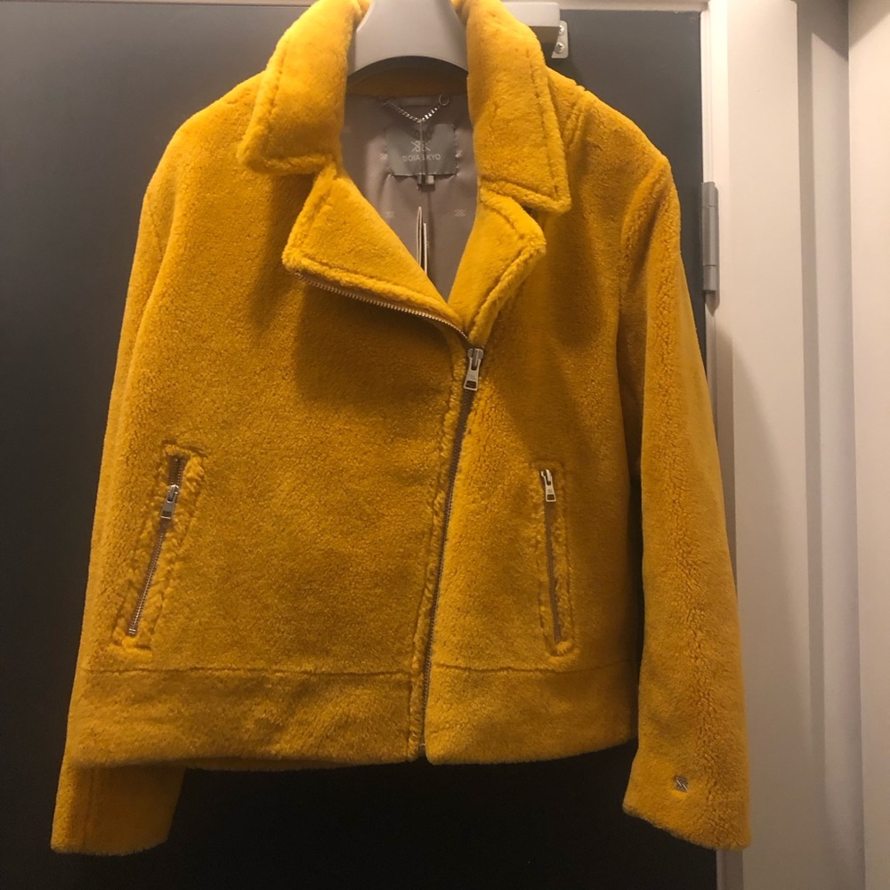 Soia & Kyo Mustard Teddy Jacket